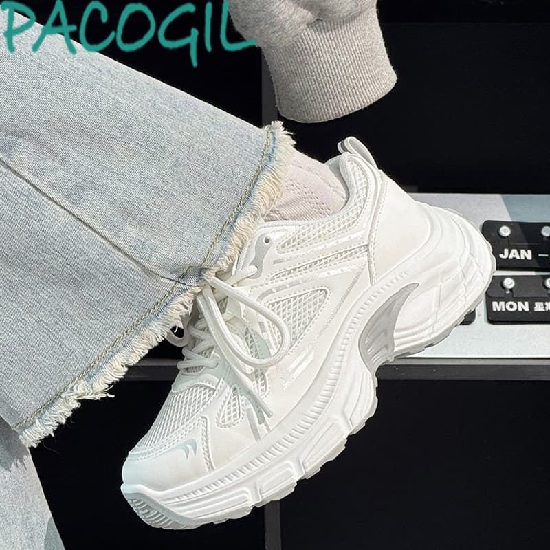 รองเท้าเกาหลี ไซส์ใหญ่ 36-42 - รองเท้าสนีกเกอร์น้ำหนักเบา ใส่ได้ทุกวัน สบายเท้า สำหรับสตรีเท้ากว้าง ใส่เดินนานไม่เมื่อย รูปที่ 6
