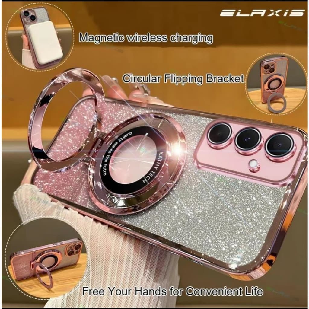 เคส กากเพชร ตั้งได้ สำหรับ Redmi15 A5 A7Pro และ POCO C71 เคสฟรุ้งฟริ้ง สวยหรู กากเพชร CD 2in1 กันกล้อง กันมุม รูปที่ 5