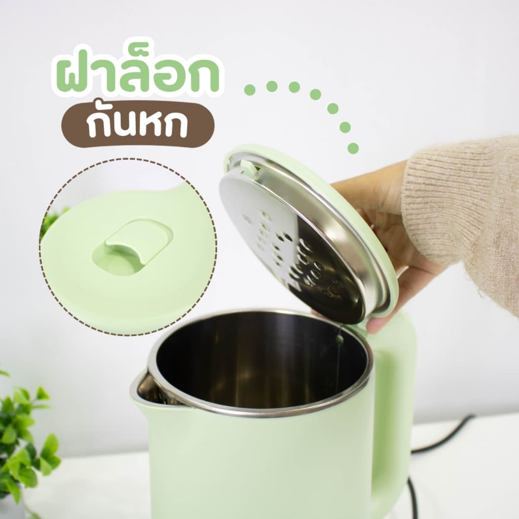 กาต้มน้ำไฟฟ้า2.3L ลายเป็ด กาต้มน้ำ กาต้มน้ำปิดอัตโนมัติ สแตนเลส กาน้ำร้อน รูปที่ 6