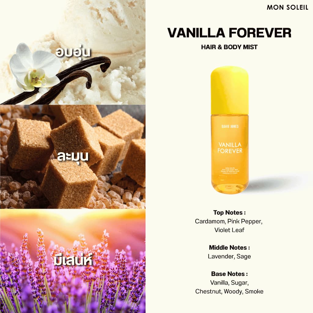 DAVIE JONES น้ำหอม Hair & Body Mist 6 กลิ่น ขนาด 100 ml. รูปที่ 6