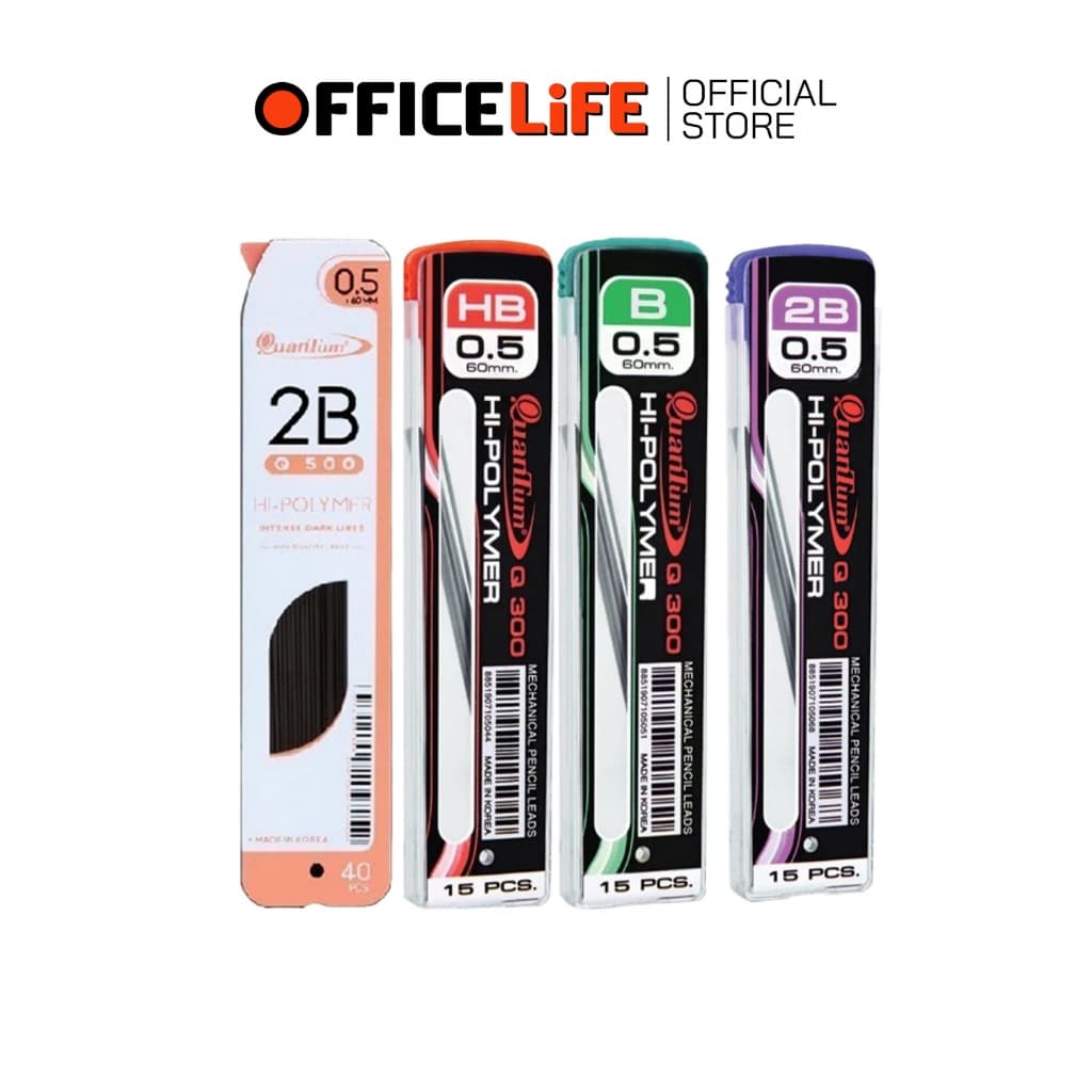 Quantum ไส้ดินสอ รุ่น Q300 ความเข้ม B / HB / 2B ขนาดเส้น 0.5 มม. รูปที่ 1