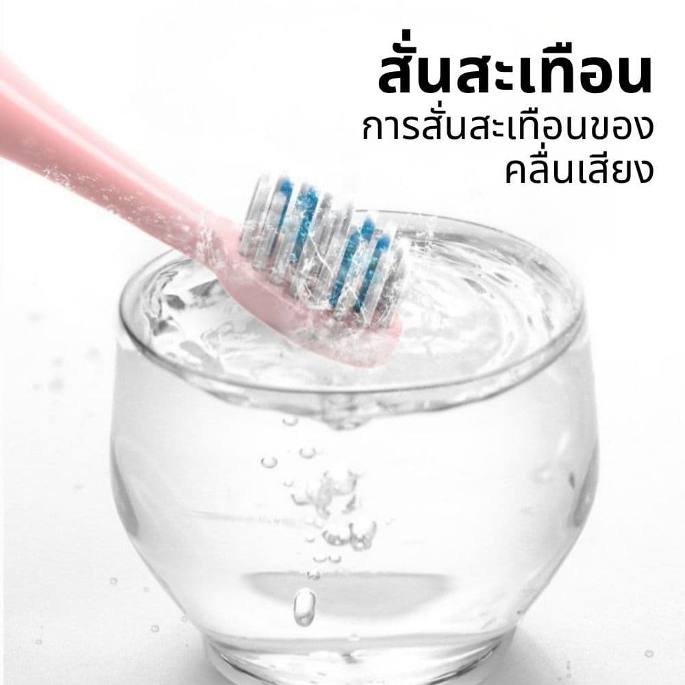 แปรงสีฟันไฟฟ้าสำหรับเด็กขนนุ่มป้องกันเหงือกส่งแบตเตอรี่ให้ 3 หัวแปรงสีฟันทดแทน รูปที่ 6