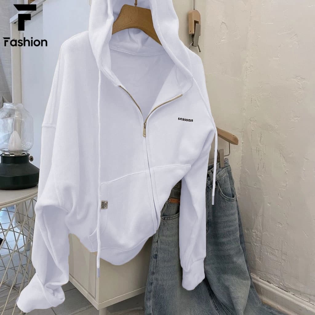 แจ็คเก็ตสปอร์ตมีฮู้ด Unisex กันลม กันหนาวเบาๆ เนื้อผ้าดี ใส่สบาย ถูกแบบที่ไม่ต้องคิด รูปที่ 9