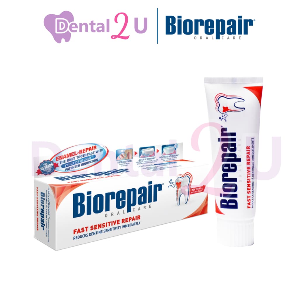 ยาสีฟัน Biorepair Oralcare Fast Sensitive Repair 75ml. ยาสีฟันลดเสียวฟันใน 30 วินาที รูปที่ 2
