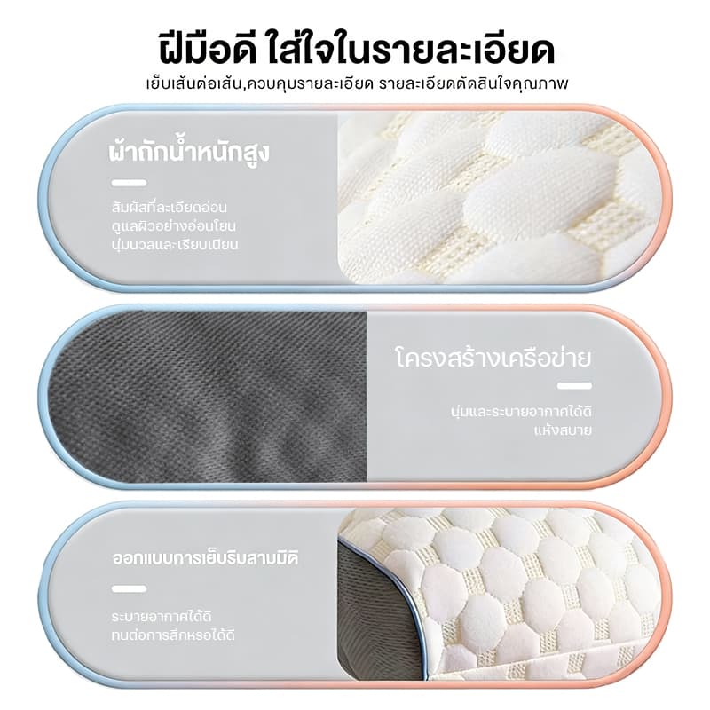 หมอน หมอนหนุน หมอนสุขภาพ หมอนนอน หมอนครัวเรือน หมอนนุ่มฟู หมอนการยศาสตร์ แก้ปวดคอ บ่าไหล่ เนื้อนุ่มไม่ยุบ 74ซม*48ซม รูปที่ 3