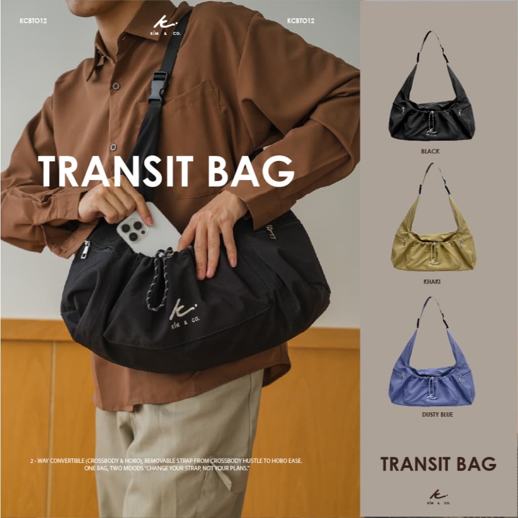 KIM&CO. ORIGINAL – TRANSIT Bag กระเป๋า 2-Way Convertible กันน้ำ สายถอดได้ ใส่ iPad ได้ รูปที่ 2