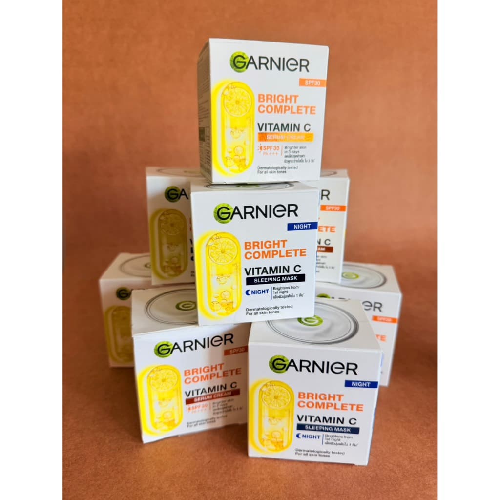ทุกวัน&ผลิตใหม่ Garnier Bright Complete Day & Night cream การ์นิเย่ บูสเตอร์ เดย์ครีม ไนท์ครีม ขนาด 50ML รูปที่ 6