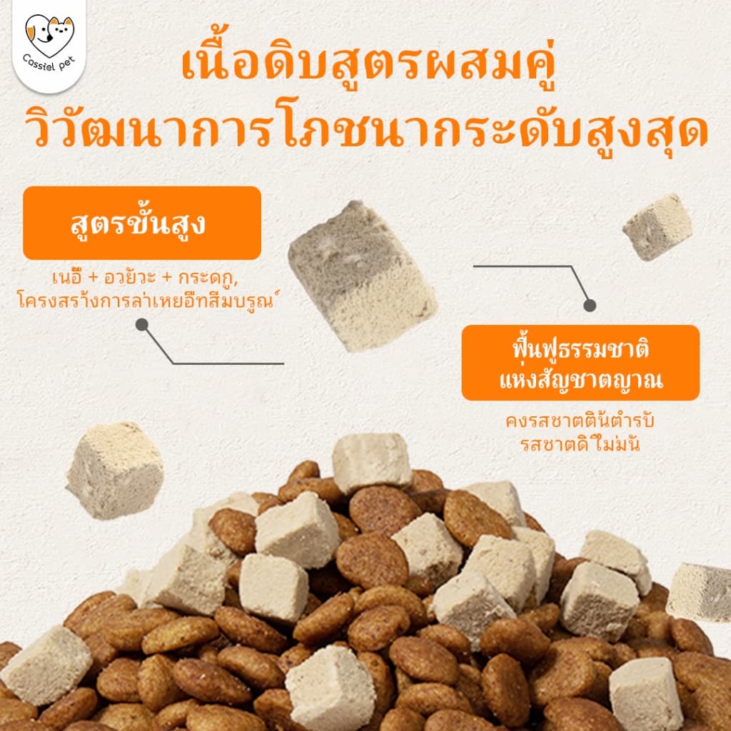 Cassiel pet อาหารแห้งเพิ่มปริมาณสำหรับสุนัข กำจัดคราบน้ำตา และส่งเสริมการย่อยอาหาร แนะนำสำหรับลูกสุนัข รูปที่ 4