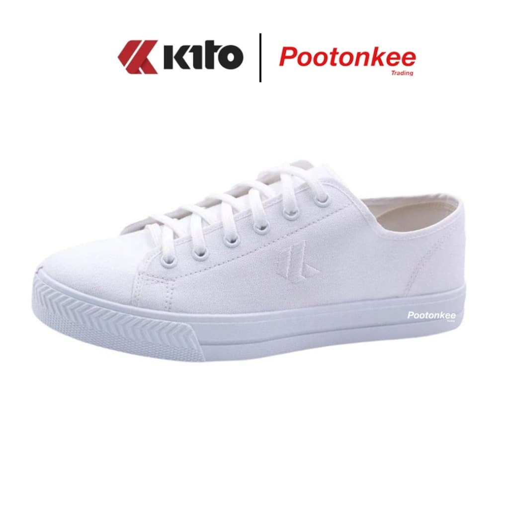 Kito รุ่น BR27 รองเท้าผ้าใบ กีโต้ รองเท้านักเรียน สีขาว สีดำ ไซส์ 32-45 รูปที่ 2