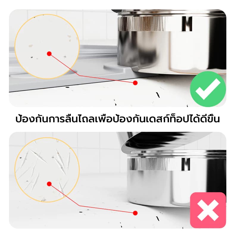ยางรองแทมเปอร์ 20 x 25 ซม รุ่นอัพเกรด สีดำ สีเทา กันรอยกด อุปกรณ์ชงกาแฟ Tamper Mat รูปที่ 4
