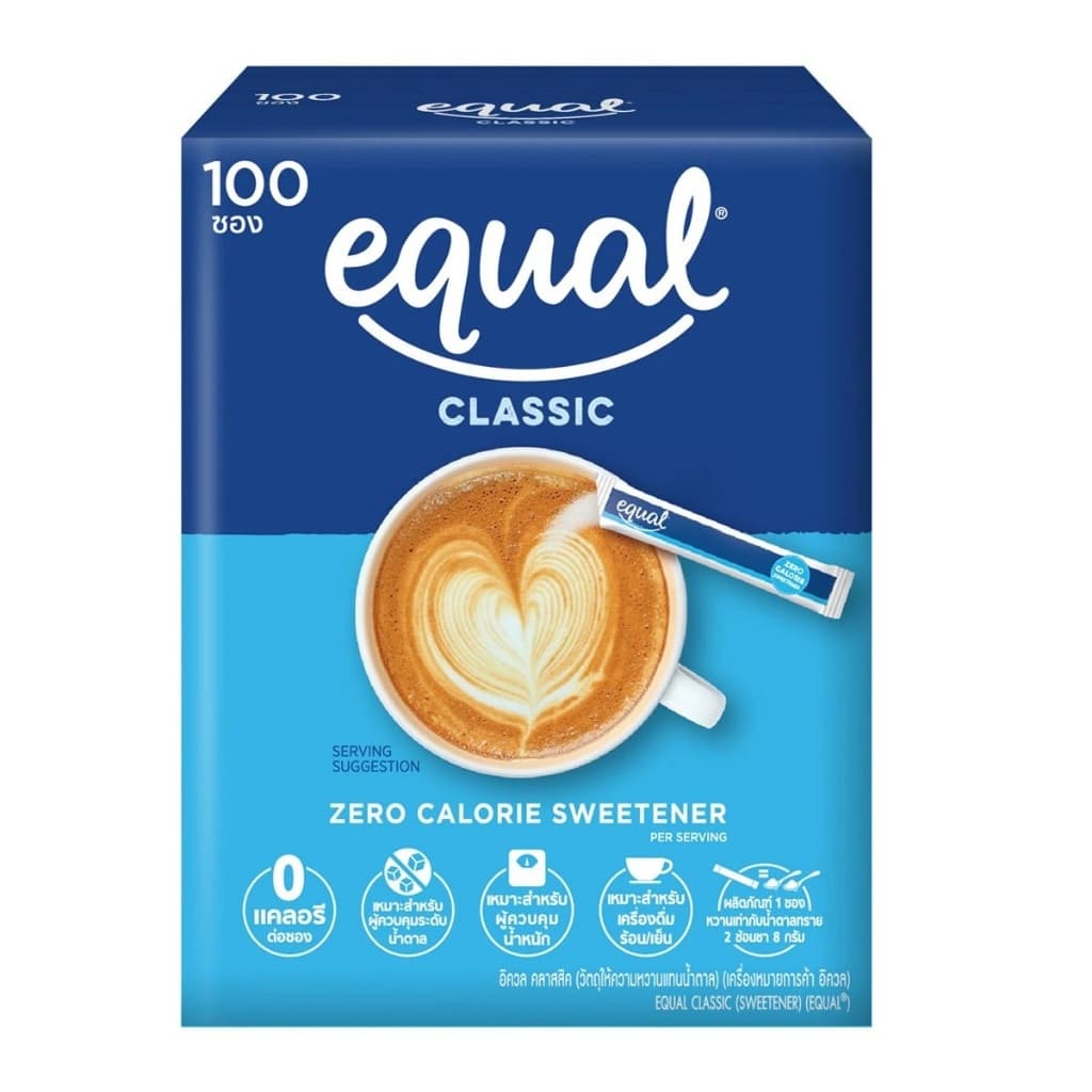 อิควล สารให้ความหวานแทนน้ำตาล 100 ก. แพ็ค 100 ซอง แถม กล่องด้วยจ้า EQUA Sweetener รูปที่ 3