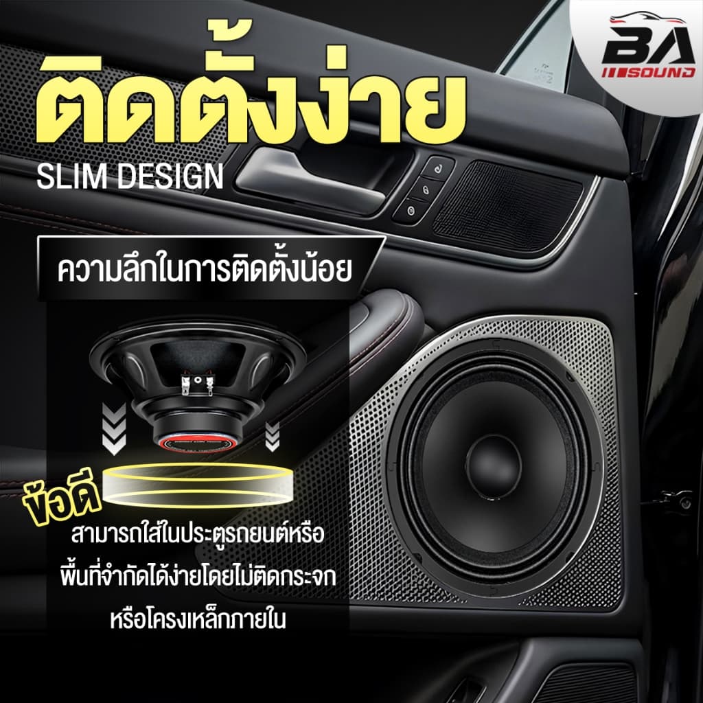 BA SOUND ดอกลำโพง 8 นิ้ว 250W รุ่นใหม่ หน้ายาง 4OHM BA-8015 ราคาพิเศษ ลำโพงเสียงกลาง 8นิ้ว ลำโพงรถยนต์ลำโพงบ้าน ลำโพงDIY รูปที่ 3
