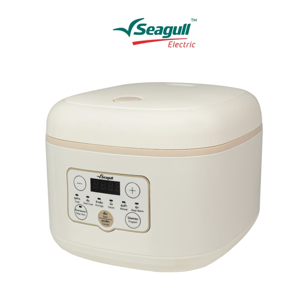 Seagull หม้อหุงข้าวดิจิตอล 1.8 ลิตร (ครีม) Digital Rice Cooker 1.8 L (Cream) หม้ออุ่น หม้อตุ๋น หม้อต้ม หม้อนึ่ง