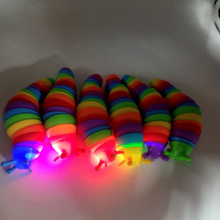 YUNLEO Toy สำหรับเด็ก ของเล่นแมลงเซ็นเซอร์กดสุดน่ากด ของเล่นหนอนผีเสื้อ 3D บีบอัดคลายเครียด รูปที่ 3