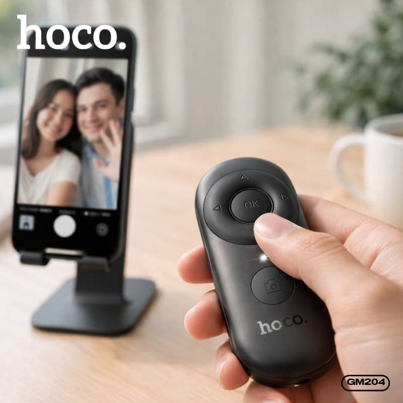 รีโมทควบคุมมือถือแบบอเนกประสงค์ HOCO GM204 เชื่อมต่อ Bluetooth 5.4 เชื่อมต่อเสถียร ขนาดเล็ก พกพาง่าย รูปที่ 6