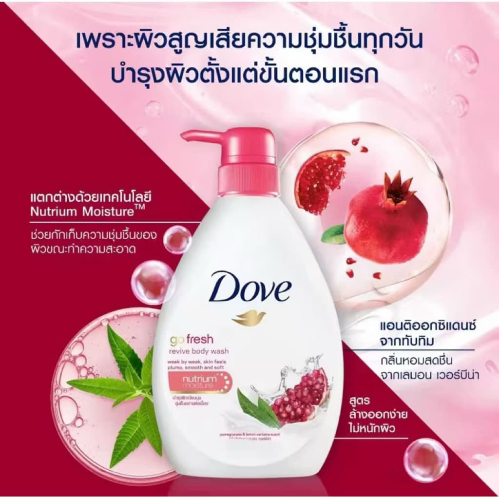 Dove Deeply Nourishing Body Wash 550ml โดฟ ครีมอาบน้ำสูตรล้างออกง่าย. รูปที่ 3