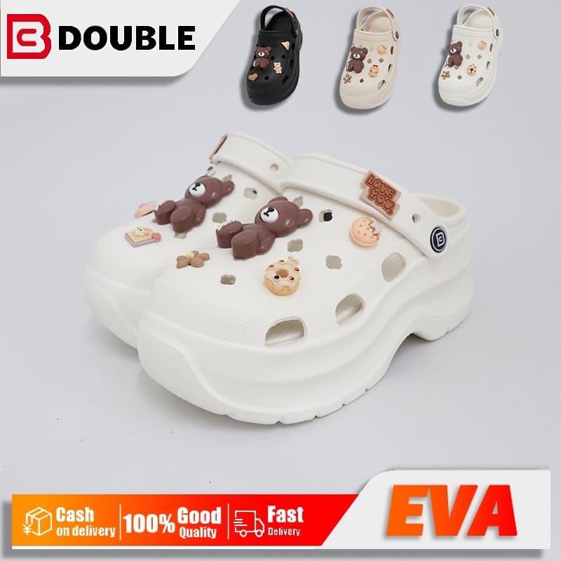 BB Double EVA รองเท้าผู้หญิง 2026 ใหม่ฤดูร้อนหนาแต่เพียงผู้เดียวสนับสนุนซุปเปอร์ดูดีท่องเที่ยวรองเท้าชายหาด คุณภาพดี ราค รูปที่ 1