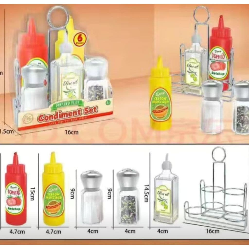condiment ชุดเครื่องปรุงของเล่น pretend play รูปที่ 4