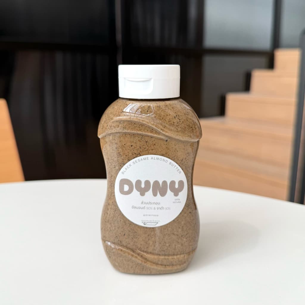 DyNy Almond butter รสงาดำ เนยถั่วอัลมอนด์ ไม่ได้ใส่น้ำตาล ไม่ได้ใส่น้ำมันเพิ่ม รูปที่ 5
