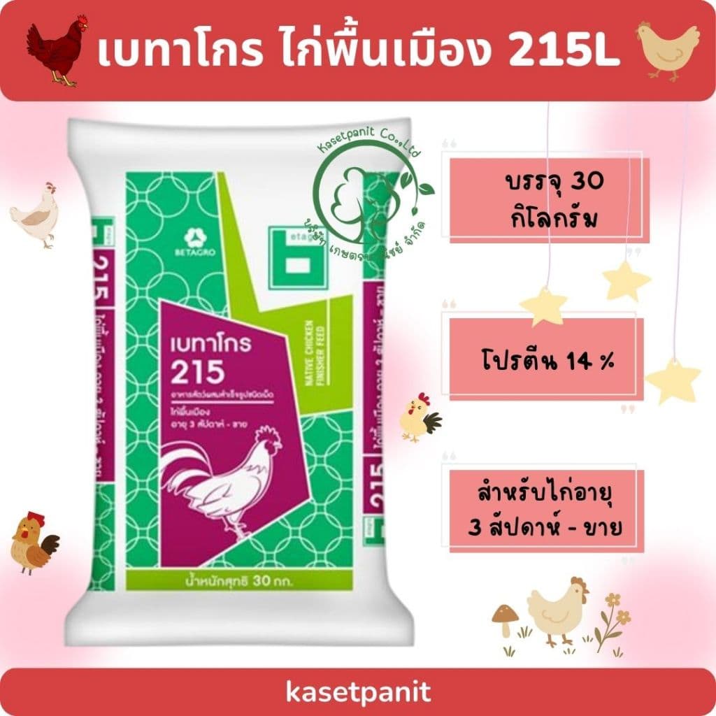 เบทาโกร 215L ไก่พื้นเมือง 3 สป.- ขาย รูปที่ 1