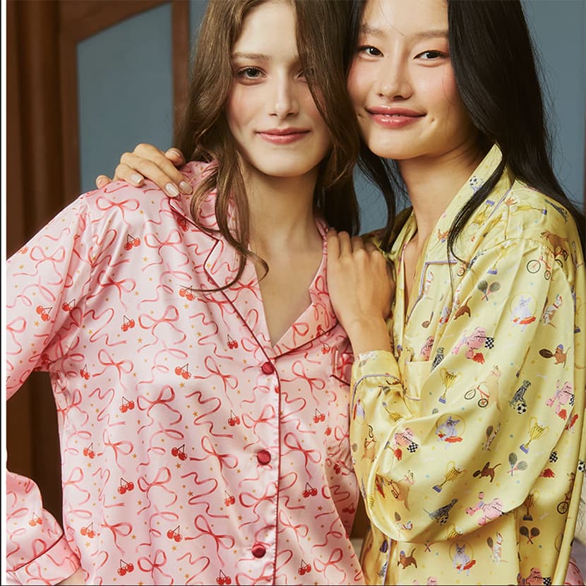 ชุดนอนผ้าซาติน Vana รวมลายน่ารัก หลับดีนุ่มเย็นสบาย | Freesize-3XL ชุดนอน เสื้อ กางเกง ชุดกระโปรง รูปที่ 2