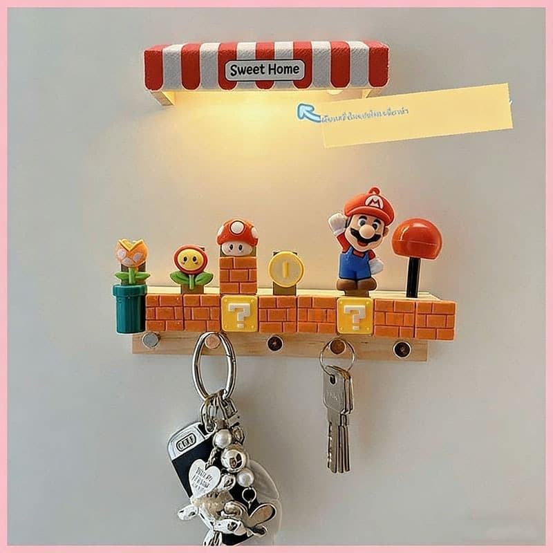 ที่แขวนกุญแจมาริโอ้ Mario ตกแต่งบ้าน ที่แขวนกุญแจหน้าบ้าน ตกแต่งทางเข้า ของขวัญ รูปที่ 6