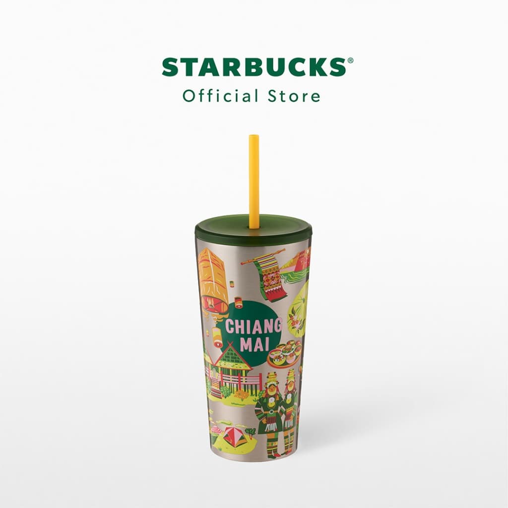 Starbucks Stainless Steel Chiang Mai Discovery Cold Cup 16oz. ทัมเบลอร์สตาร์บัคส์สแตนเลสสตีล ขนาด 16ออนซ์ A11180110 รูปที่ 1