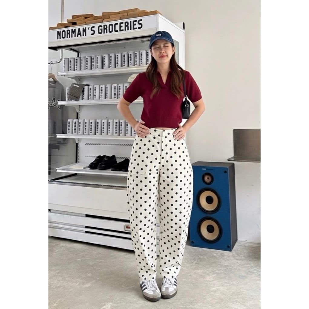Barrell pants กางเกงบาเรลผ้าซูปเปอร์กึ่งยีนส์หนาอยู่ทรงสวย รูปที่ 7
