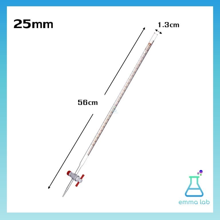 บิวเรตต์ บิวเรต แก้ว ก๊อกเทฟล่อน 25, 50 มิลลิลิตร Burette PTFE 25 ml. and 50 ml รูปที่ 8
