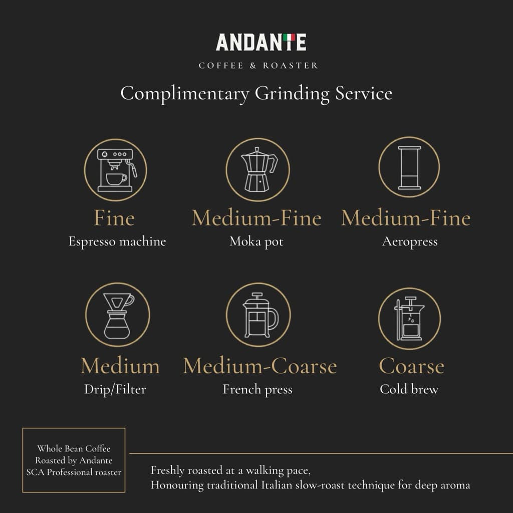 The Andante เมล็ดกาแฟคั่วกลาง เบลนด์พรีเมียม บ่มถังวิสกี้ Dolce Amore Blend refill bag รูปที่ 8
