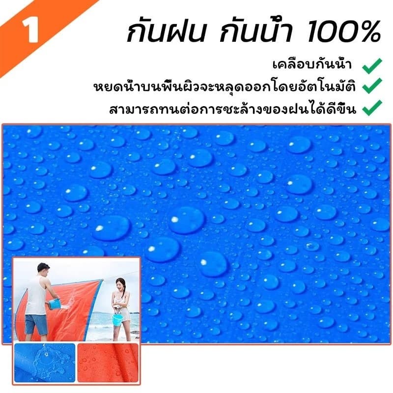 ผ้าใบกันแดดและกันฝน ผ้าใบพลาสติก PE กันแดดและกันน้ำ ผ้าใบพลาสติกอเนกประสงค์ รูปที่ 2