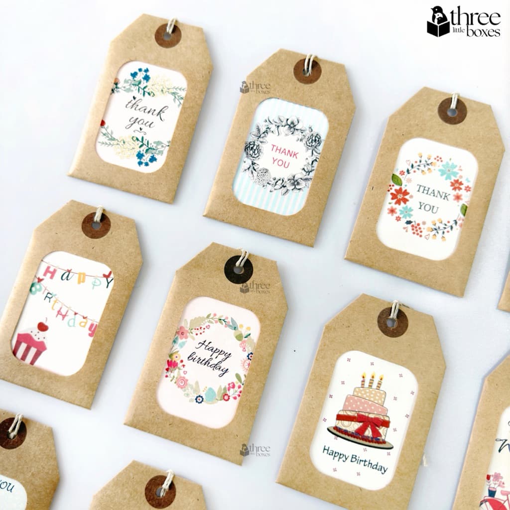 ป้ายแท็กการ์ด Tag card ป้ายห้อยของขวัญ ขนาด 6x10 cm. การ์ดอวยพร Gift card รูปที่ 8