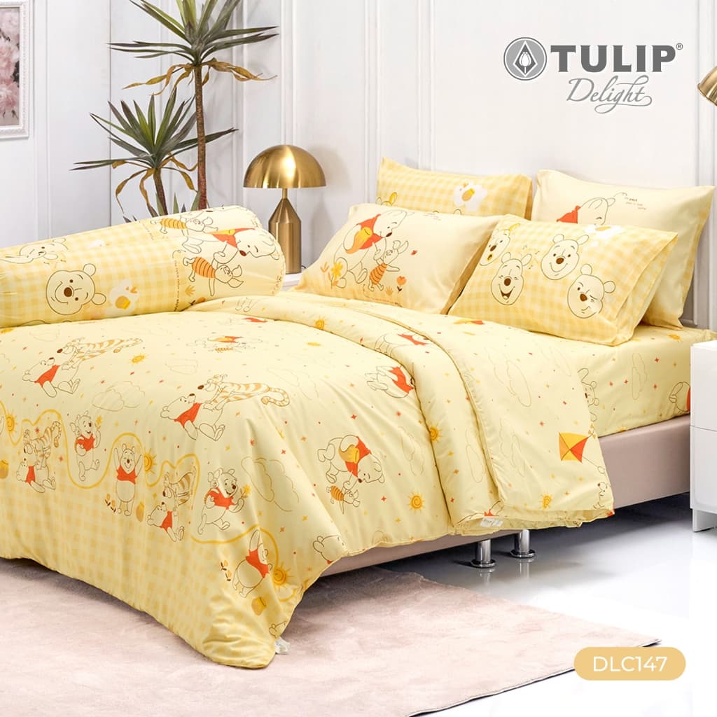 TULIP Delight ชุดผ้าปูที่นอน หมีพู ลิขสิทธิ์แท้ดิสนีย์ Disney Winnie The Pooh DLC147 ผ้าห่ม ผ้านวม ผ้าปูที่นอน รูปที่ 1