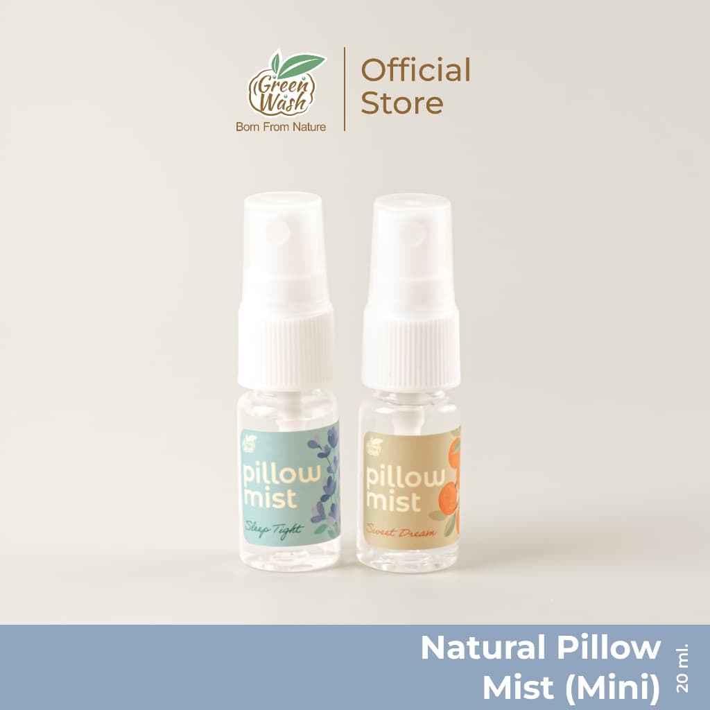 GreenWash Mini Natural Pillow Mist สเปรย์ฉีดหมอนขนาดทดลอง หลับสบาย หลับสนิท จากน้ำมันหอมระเหย 20 ml. รูปที่ 1