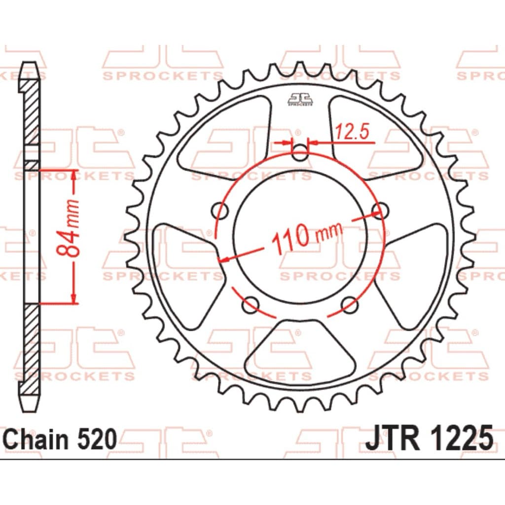 สเตอร์หลัง NX500/CB500X /CBR500R /Rebel300/Rebel500/CBR500Rปี2022/CL500/CL300 รูปที่ 6