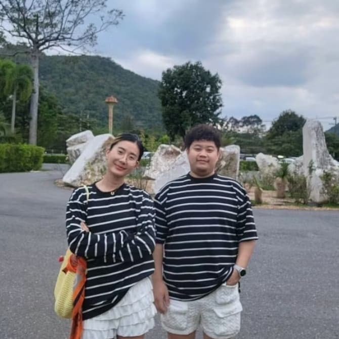 ริ้วเล็ก เสื้อยืดโอเวอร์ไซส์ อก42"-66" รูปที่ 6