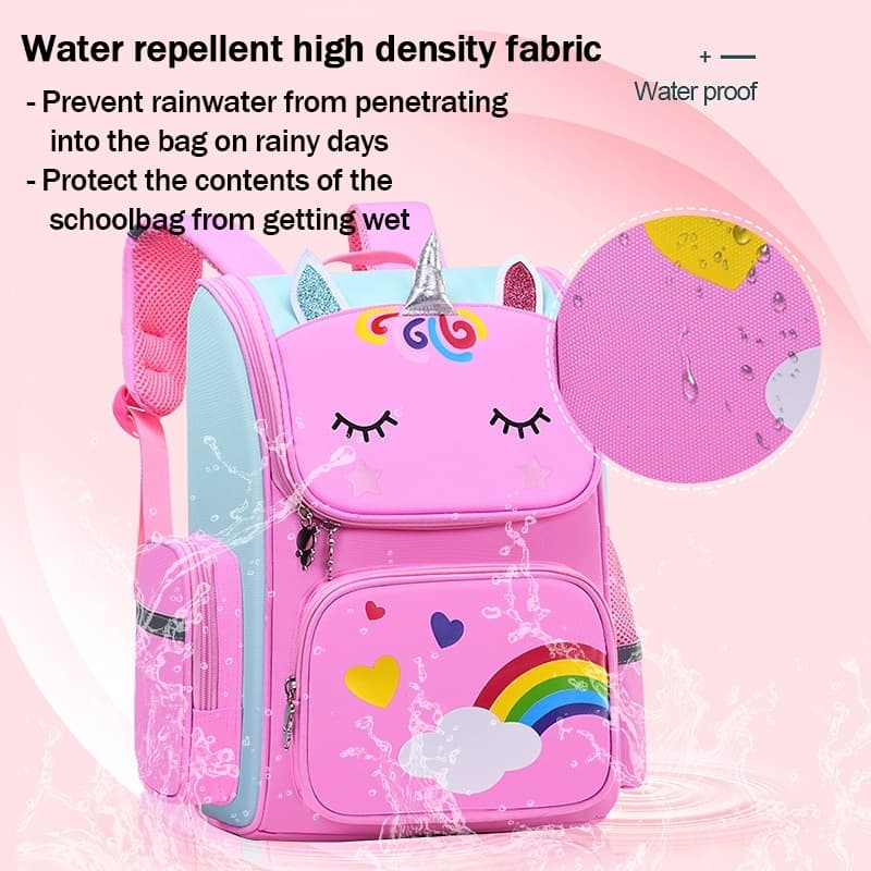 AKAM เด็กหญิง Unicorn Schoolbag กระเป๋าเป้สะพายหลังโรงเรียนการ์ตูนสำหรับเด็กหญิง รูปที่ 6