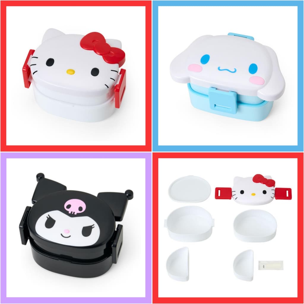 แท้ 100% กล่องข้าว จานข้าว Sanrio lunchbox กระปุกออมสิน กล่องใส่ของ Kitty My Melody เข้าไมโครเวฟได้ รูปที่ 3