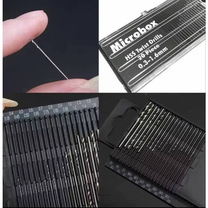 ดอกสว่านจิ๋ว ดอกสว่านเกลียวเล็ก HSS20 ชิ้น 0.3-1.6mm ใช้เครื่องแกะสลัก เครื่องเจียร์สายอ่อน สว่านมือเล็ก สว่านมือหมุนDIY รูปที่ 2