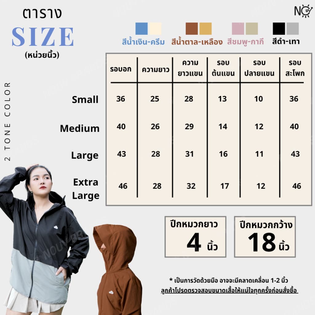 เสื้อคลุมกันแดด water resistant กันลม เสื้อคลุมกันUV เสื้อคลุมเดินป่า รูปที่ 3