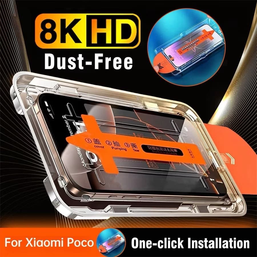 ฟิล์มกระจก สำหรับ iPhone 17 Air 17promax 16 11 15 14 12 13 Pro Max 13pro 6 7 8 Plus XR X XS มีเครื่องกำจัดฝุ่นอัตโนมัติ รูปที่ 2