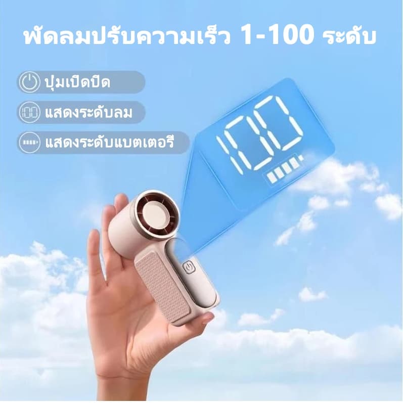 พัดลมมือถือ กะทัดรัด จับถนัดมือ แบตอึดสุดพิเศษ ใช้งานยาวนาน ชาร์จ Type-C เหมาะสาวๆ ออฟฟิศ ช้อปปิ้ง ท่องเที่ย รูปที่ 4