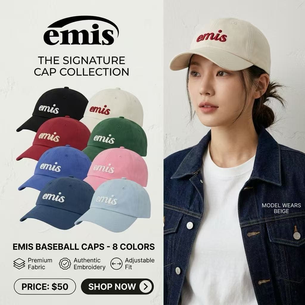หมวกแก๊ป Unisex ยอดนิยม ใส่ได้ทุกวัน งานเนี๊ยบ! ไว รับประกันคืนเงิน รูปที่ 1