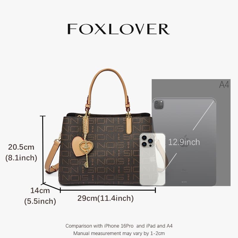 FOXLOVER กระเป๋าสะพายไหล่หนัง PU แฟชั่นสำหรับผู้หญิงพร้อมซิป กระเป๋าสะพายข้าง 2026 แบบใหม่ รูปที่ 4
