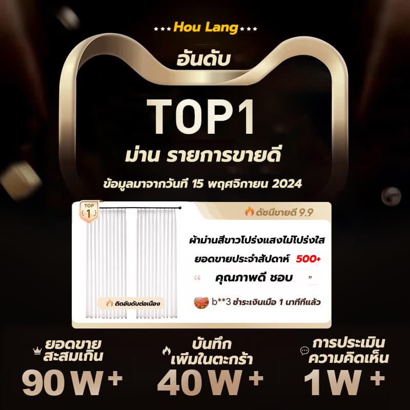 ผ้าม่าน ผ้าม่านโปร่ง ผ้าม่านโปร่งแสงสีขาว โปร่งใส 50% ป้องกันรังสียูวี ตาไก่/ตะขอ เหมาะสำหรับห้องนั่งเล่น รูปที่ 2
