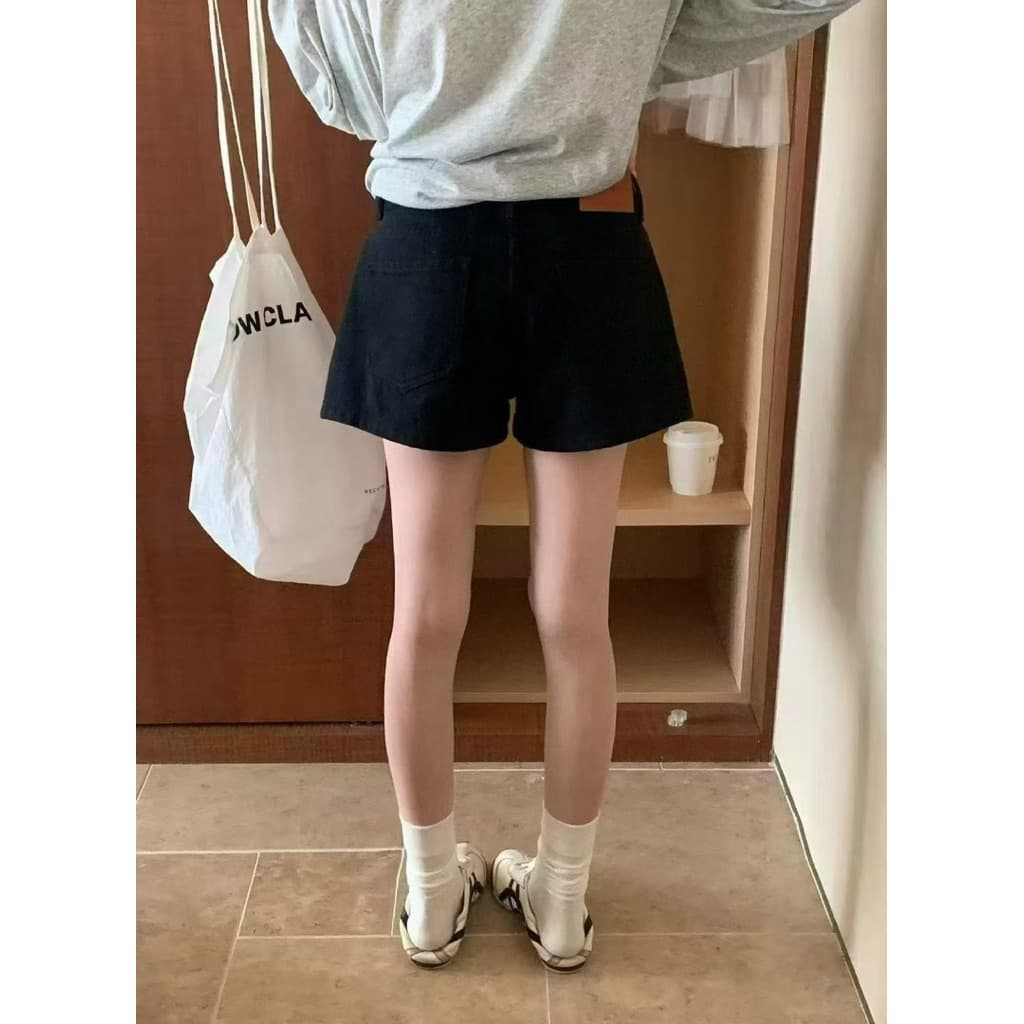 FSY 62028 Korea basic shorts denim jeans ขาสั้นยีนรุ่นใหม่ทรงสวย รูปที่ 3