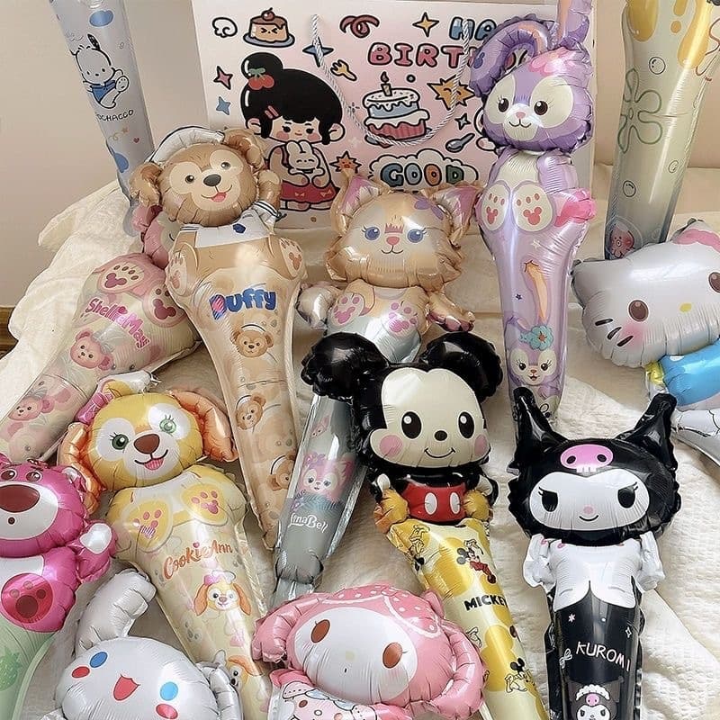 ลูกโป่งเด็ก ด้ามลูกโป่งขนาดใหญ่ ลูกโป่งด้ามจับ ถือได้ลูกโป่งเป็นสิ่งจำเป็นสำหรับงานเลี้ยงเด็ก รูปที่ 3