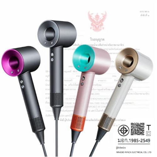 High-Speed Hair Dryer ไดร์เป่าผมพกพา 130000 รอบ/นาที เป่าผมแห้งเร็ว ไอออนลบ การดูแลเส้นผม มีโหมดลมร้อน/เย็น รูปที่ 2