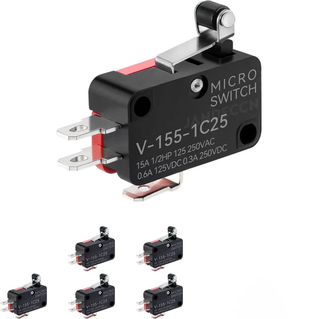 5 ชิ้น ลิมิต สวิตซ์ Micro Limit Switches Momentary Snap Action Limit Switch 16A 250V 125V SPST 16mm 52mm รูปที่ 5