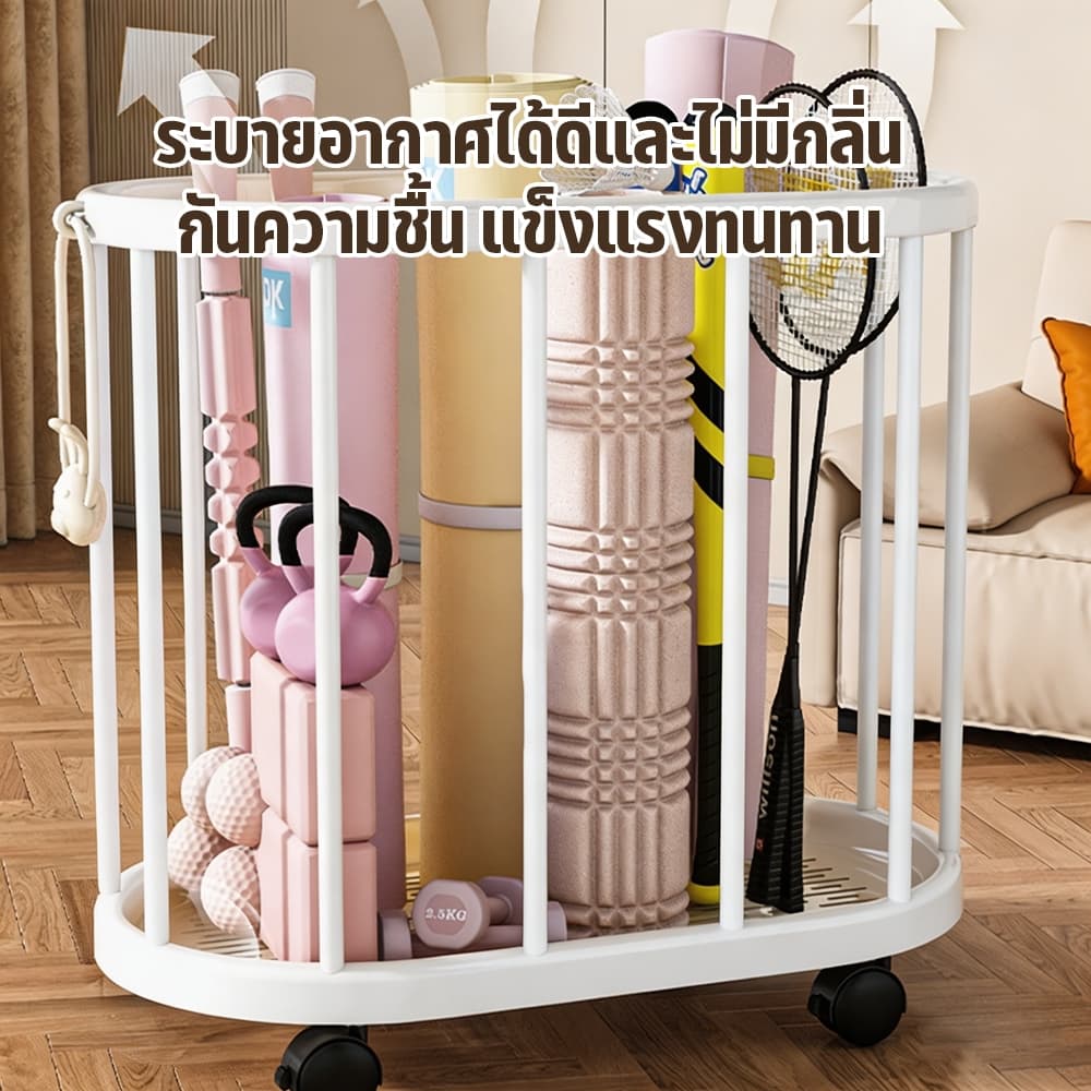 ตะกร้าเก็บของ ตะกร้าอุปกรณ์กีฬา ตะกร้าอเนกประสงค์ สไตล์เรียบง่าย ความจุขนาดใหญ่ เคลื่อนย้ายสะดวก เคลื่อนย้ายสะดวก รูปที่ 6